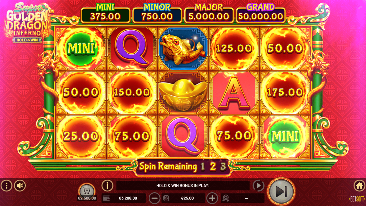 BetSoft Super Golden Dragon Inferno Screenshot