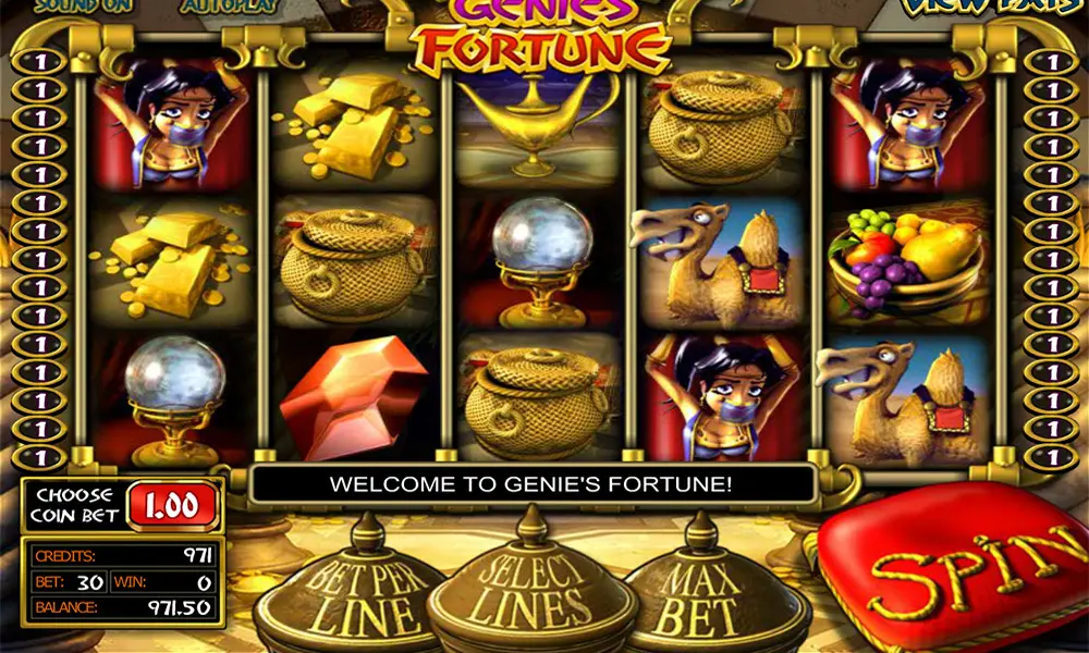 759G Genie's 3 Fortune Screenshot